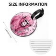 thumbnail image 5 of Pink Monkey Gorilla 2Pcs PU Leather Round Luggage Tags with Privacy Cover and Name ID Tag for Suitcase, Handbags, Backpacks, School Bags, 5 of 6