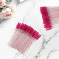 thumbnail image 4 of Unique Bargains 100 Pcs Portable Eyelash Brush for Vacation Rose Red Faux Crystal Rob Nylon, 4 of 5