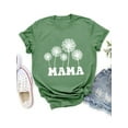 thumbnail image 5 of ZXSXSY Women's Mother's Day Dandelion Graphic Tee Crew Neck Short Sleeve T-Shirts, 5 of 7