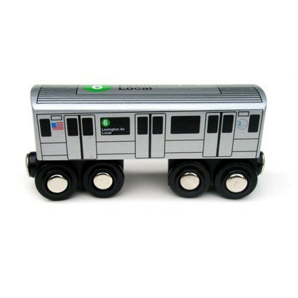 Munipals Nyc Subway 6 Car Toy Train Wooden Railway Compatible Walmart