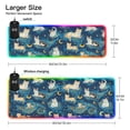 thumbnail image 3 of Wireless Charging Mouse Pad Large RGB Gaming Desk Mat 13 Light Modes Mousepad 31.5x11.8 Cartoon Cats and Starry Sky, 3 of 6