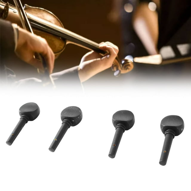 4Pcs Violin Tuning Peg, Portable Fine Appearance Wood Violin Peg Replacement Black