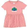 thumbnail image 3 of Inktastic Peacock Girls Baby Dress, 3 of 5
