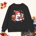 thumbnail image 5 of Ccpelsie Toddler Kids Sweatshirt Solid Color Cotton Pullover Crewneck Long Sleeve Tshirts Tops for Little/Big Girls(Black,2Y), 5 of 5
