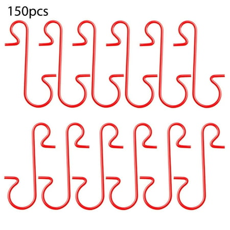 

Dido S-shaped Metal Hooks Swirl Spiral Ornament Hanger Christmas Tree Decoration Accessories Red