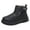 Black, variant on Women's Winter Warm Snow Boots Fleece Lined Mid Calf Booties Wide Toe Box Platform Non Slip Walking Shoes Brown 7.5