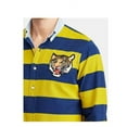 thumbnail image 3 of Ralph Lauren Men's Yellow Shirt Navy Striped Polo Rugby, Medium, 3 of 4