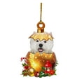 thumbnail image 4 of Herrnalise Christmas Puppy Ornament Xmas Decor Tree Hanging Puppy Acrylic Holiday Decoration Cute Puppy Ornaments for Christmas Tree Outdoor Hanging, 4 of 7