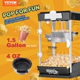 thumbnail image 2 of VEVOR Máquina para hacer palomitas de maíz de sobremesa, 480 W, 113 g, color negro, 2 of 9