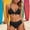 *Black, variant on ClodeEU Women's Halter Neck Bikini Set with Bow ,Comfortable Two Piece Swimsuit Army Green,Womens Plus L