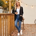 thumbnail image 6 of Womens Cardigan Lightweight Long Sleeve Knit Cardigan Sweaters Fall Casual Open Front Shirts Black,XL, 6 of 9