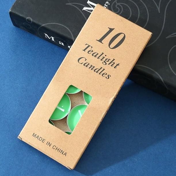Xiao Hua 10 velas perfumadas para el hogar, aromaterapia, decoración del hogar, para reuniones familiares, fiestas, cumpleaños, Navidad (verde)