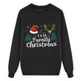 thumbnail image 2 of Zwiiyzr 2025 Familys Christmas Sweatshirt Mommy and Me Fall Outfits Matching Shirts Crewneck Long Sleeve Pullover Fall Causal Tops for Mom Black, 2 of 4