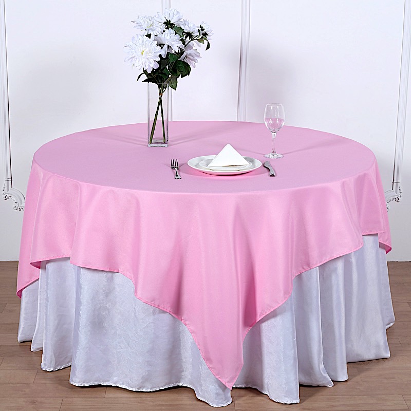 BalsaCircle 70" x 70" Square Polyester Tablecloth Table Covers for