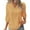 Yellow, variant on Admvng Women's Tops V-Neck 3/4 Sleeve Casual T-shirt Solid Blouse, Size S-2XL