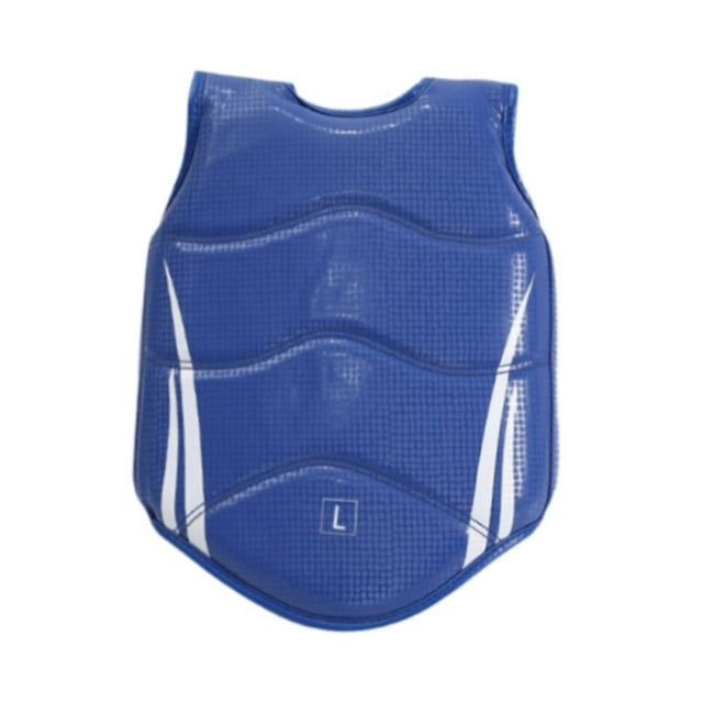 S SERENABLE Karate Chest Guard Heavy Punching Gear Mma Muay Thai Training Body Protector blue L