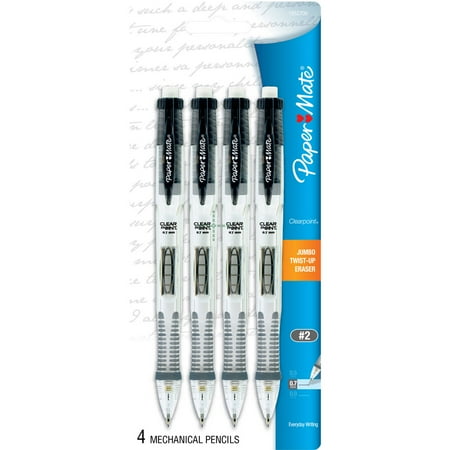 Paper Mate Clearpoint Mechanical Pencils, 0.7mm, HB #2, 4 Count
