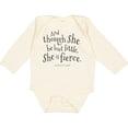 thumbnail image 3 of Inktastic Though She Be but Little Shakespeare Quote Boys or Girls Long Sleeve Baby Bodysuit, 3 of 5