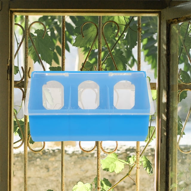 FOMIYES 2Ud Azul Para Con Compartimentos Antigoteo Para Jaula
