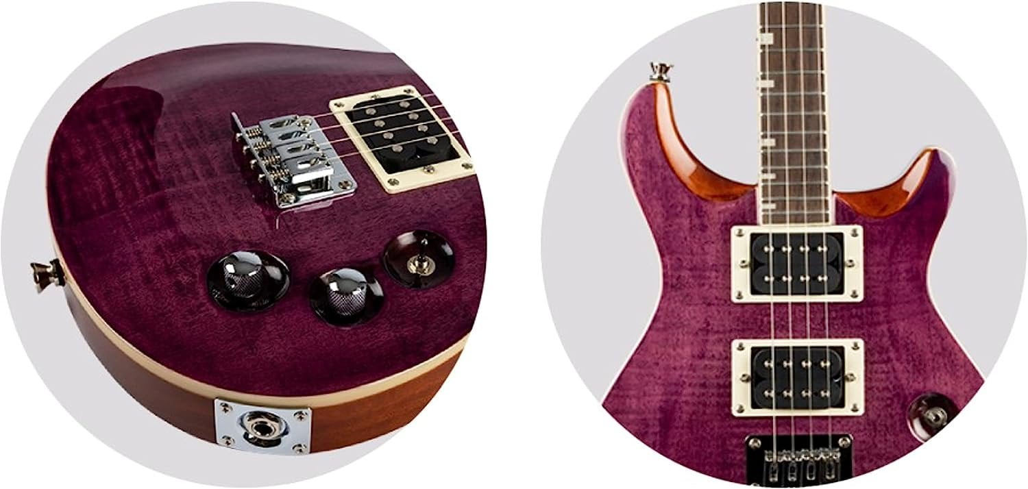 Flight Vanguard Solid Body Electric Ukulele Transparent Purple