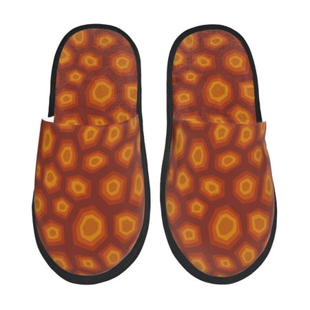 Balery Turtle Shell Slient Indoor Furry Fleece Comfort House Shoes Soft Non-Slip Home Shoes Cotton slippers House Slippers-- Medium