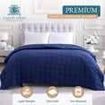 thumbnail image 2 of Casa Platino Navy Blue Blanket King Size - Pre-Washed King Size Blanket Only - Lightweight Duvet King - All Season King Blanket - Microfiber Down Alternative Blanket King Size- Navy, 2 of 8
