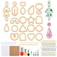 thumbnail image 1 of MesaSe 142 PCS DIY Polymer Clay Cutters Set  24 Style Clay Cutters for Polymer Clay Jewelry  Plastic Clay Earring Cutters with Earring Cards  Earring Hooks for Polymer Clay Jewelry Making, 1 of 10