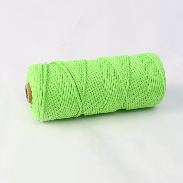 Namzi Cordón de macramé de 2 mm x 110 yardas, cuerda de algodón suave para macramé, suministros para manualidades, hilo de macramé para colgar plantas o colgar en la pared, color verde manzana.