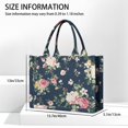 thumbnail image 3 of Large Capacity Tote Bag,Pioneer Flower Floral Print Pattern Handbag Fashion Luxury Tote Bag,15.7"x13"x 5.1" Inches,Laptop Compatible, 3 of 6