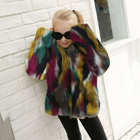 

ZMHEGW Toddler Jackets Girls Winter Windproof Thicken Tie Dye Warm Fleece Outerwear Kids Coats