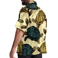 thumbnail image 3 of Turtle Seamless Men's Hawaiian Shirt, Button Down Poplin Short Sleeve Casual Summer Beach Printed Unisex Shirts, 3 of 6