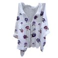 thumbnail image 1 of Liquidation de Chemises pour Femmes Chemise en Lin pour Femmes Chemise à Boutons pour Femmes Col à Revers Art Rétro Imprimé Floral Chemise en Lin Parfumée d'Automne, 1 of 3