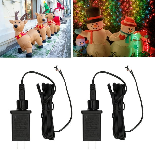 2 Piezas De Reemplazo De Patio De Reemplazo Adaptador Inflable Para Decoraciones Inflables Al Aire Libre Luces LED árboles