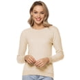 thumbnail image 4 of LANPULUX Chandail en Laine Mérinos 100 % pour Femmes, Manches Longues, Col Roulé, Col Rond, 4 of 6