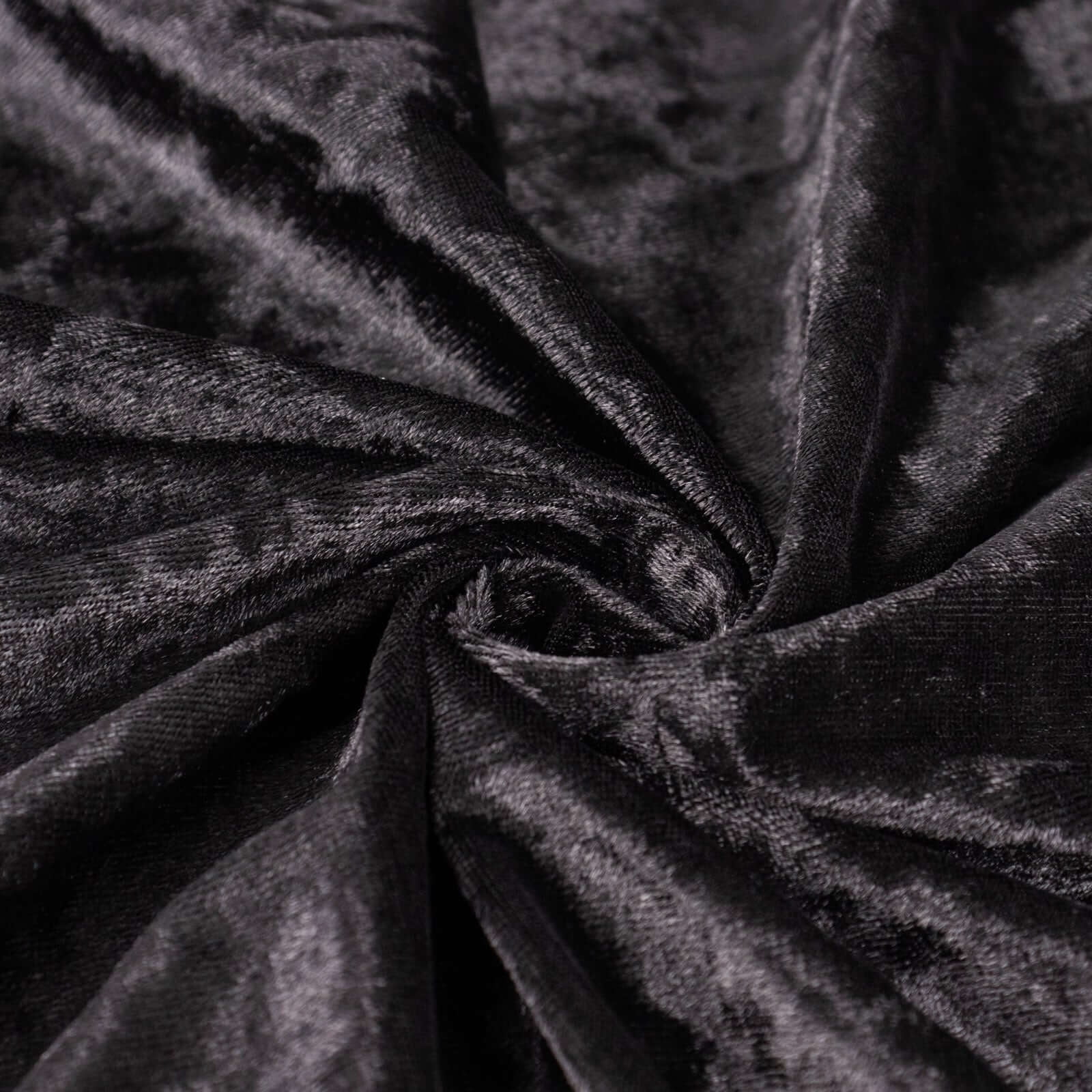 Efavormart 5 Yards Velvet Fabric Bolt 65" Wide Fabric Roll Black Soft Touch Velvet Fabric