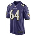 thumbnail image 2 of Men's Nike Tyler Linderbaum Purple Baltimore Ravens Player Game Jersey, 2 of 4