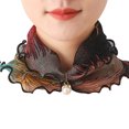 thumbnail image 1 of Neck Scarf Lightweight Soft Fake Pearl Pendant Circle Scarf Head Wrap Scarf, 1 of 10