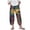 A-Yellow146, variant on SONXAHE Women's Geometric Print Harem Pants Elastic Waist Loose Fit Casual Daily Trousers