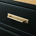 thumbnail image 5 of Goo-Ki 5''(128mm) Hole Centers Champagne Bronze Cabinet Pulls with Backplate, Zinc Alloy Cabinet Drawer Handles for Dresser,Wardrobe,Cupboard,Cabinet Hardware, 2 Pack, 5 of 7