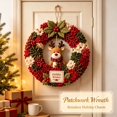 thumbnail image 4 of Christmas Wreath DIY Kit,Christmas Wreath Making Kit for Beginner & Adults, Fabric Craft Kit,DIY Holiday Decor, Handmade Christmas Art Project Gift, 4 of 8