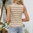 thumbnail image 7 of Aueoeo Plus Size Tank Tops Spandex Tank Tops for Women Striped Knitted Sweater Round Neck Pullover Fashionable Tank Cropped Tank Tops, 7 of 7