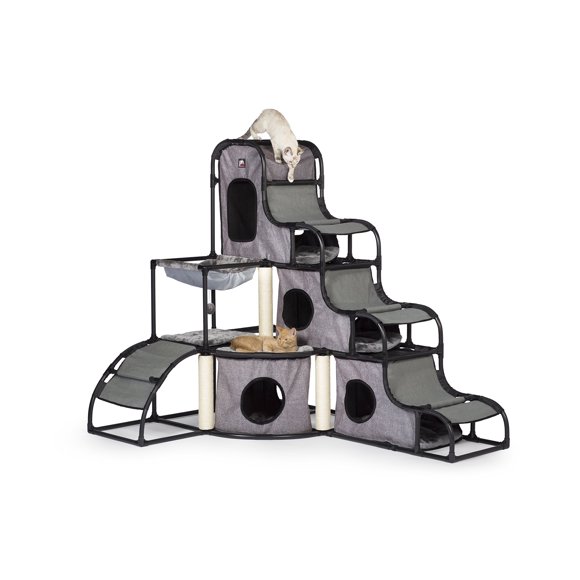Productos para mascotas Cat Tower Prevue Catville Tower Gray 7240