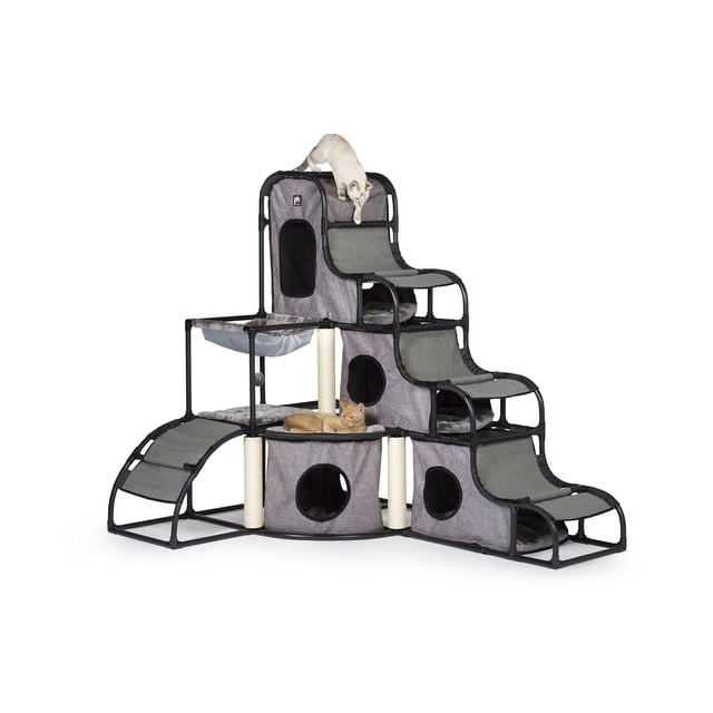 Productos para mascotas Cat Tower Prevue Catville Tower Gray 7240