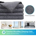 thumbnail image 2 of HOMEXCEL Microfiber Cleaning Cloth, 12 Pack Premium Microfiber Towels for Cars, Lint Free, Scratch-Free, Highly Absorbent, Reusable Cleaning Rags for Car, Household, Kitchen, Window, 11.5"X11.5" Grey, 2 of 8