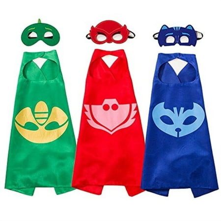 Superhero Masks Costumes and Dress up For Kids Superhero Catboy Owlette Gekko Capes and Masks