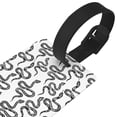 thumbnail image 3 of Hirioo Hand Drawn Snake for Luggage ID Tag with Adjustable Strap Travel Baggage Bag Tags Suitcase Identify Labels for Women Men, 3 of 7