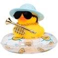 thumbnail image 1 of Car Duck Ornament Dashboard Decorations for Car Rubber Duck Accessories with Hat Necklace Swim Ring Musical Instruments T, 1 of 6