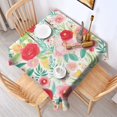 thumbnail image 2 of Pioneer Flower Floral Print Pattern Square Tablecloth,Waterproof Square Table Cover,Wipeable Spillproof Washable Table Cover for Home Kitchen Party Decor 52"x52"(132x132cm), 2 of 6