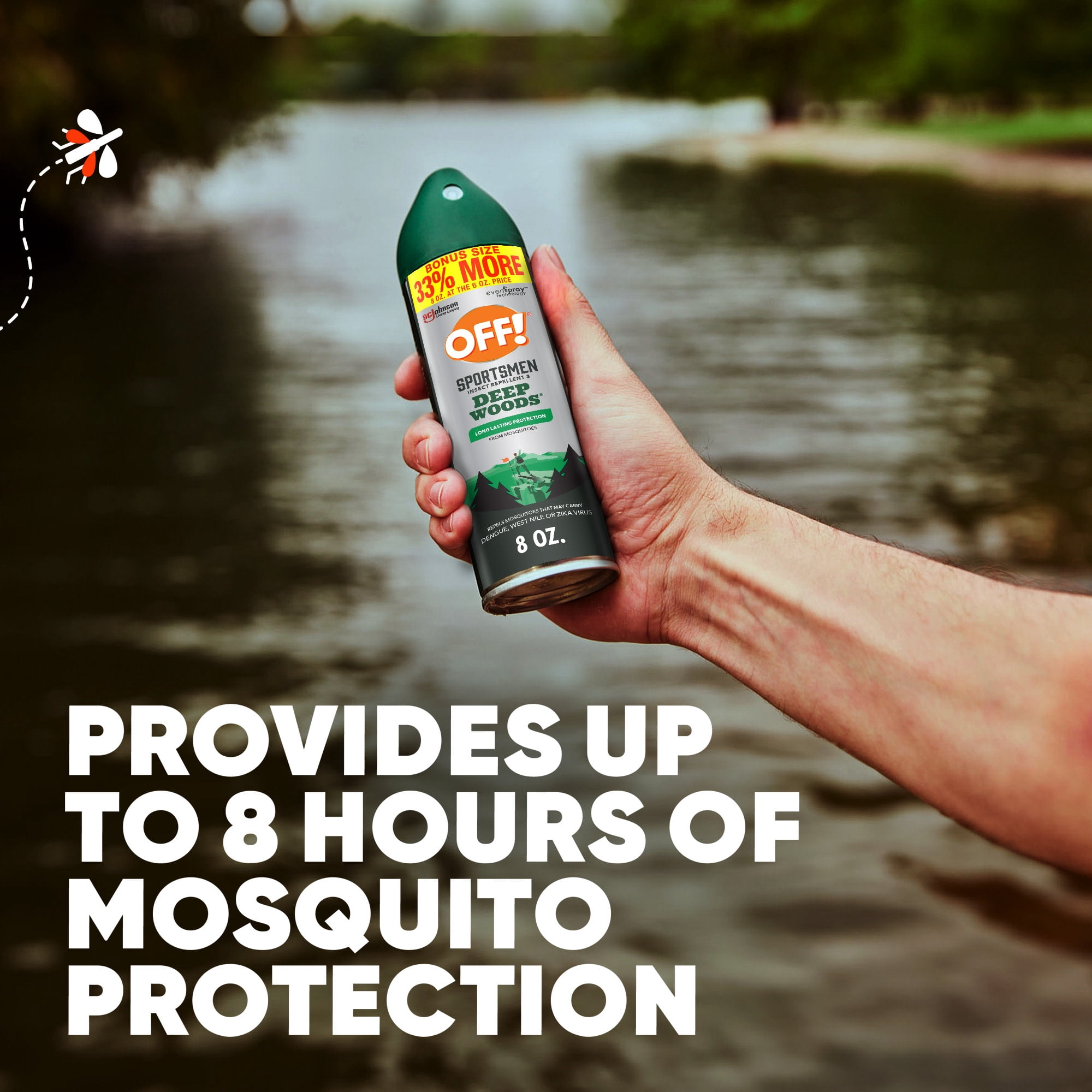 (4 pack) OFF! Sportsmen Deep Woods Insect Repellent 3, Bug Spray For Mosquito Protection, 16 Fluid Ounces, 2 Count
