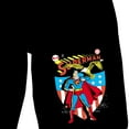 thumbnail image 2 of Superman Classic Comic Art Men's Black Sleep Pajama Shorts-Large, 2 of 3